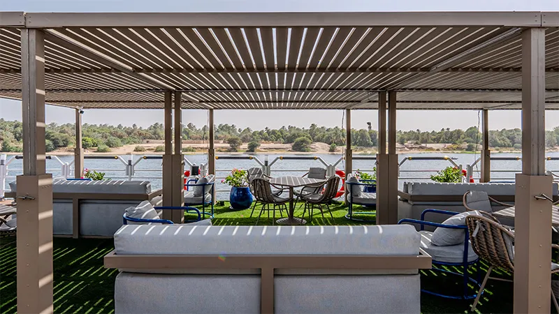 Sun deck of the Nile Azur Nile cruise